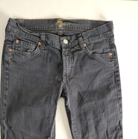 7 For All Mankind Sz 27x32 Bootcut Jeans Dark Wash Y2K 90s - Picture 2 of 8